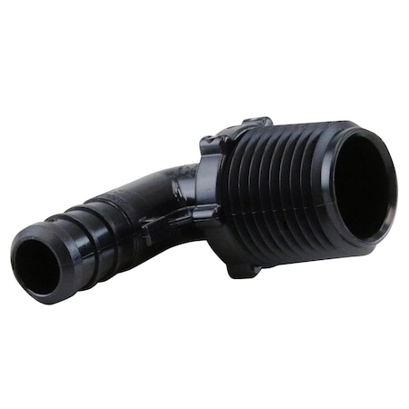 Apollo 1/2 in. Plastic PEX Barb x Male Pipe Thread 90-Degree Elbow (5-Pack), 5PK PXPAME125PK